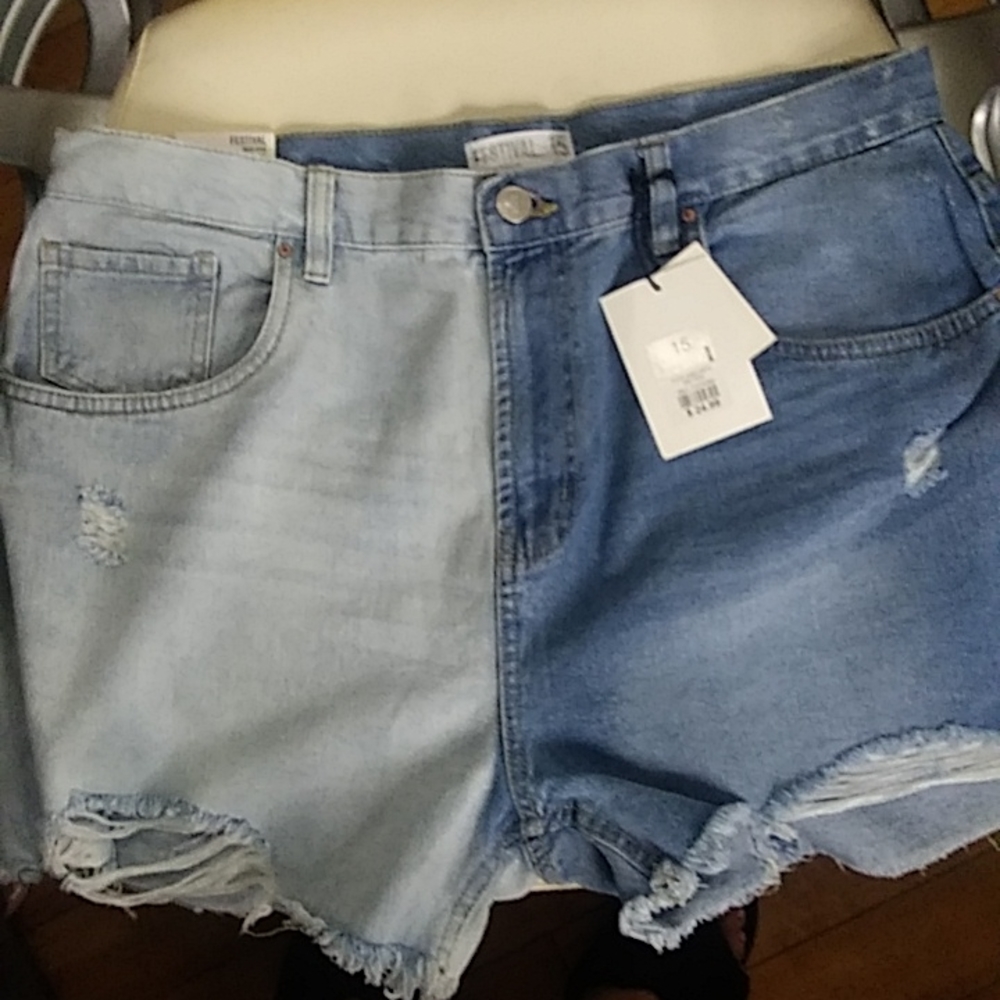 New denim shorts